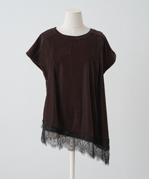 レースヘムシアーベロアTシャツ