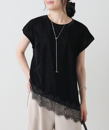レースヘムシアーベロアTシャツ