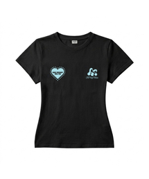 MORF ハートスリムフィット半袖Tシャツブラック