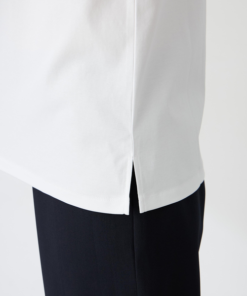 A/C DESIGN BY ALPHA CUBIC(エーシーデザインバイアルファキュービック)の「【ALCOLLAGEプリント】フォトプリントモックネックTシャツ【すごツヤ・UVカット・接触冷感】(Tシャツ/カットソー・レディース・ブラック/オフホワイト/グリーン・M/L/LL/3L)」の21枚目の写真