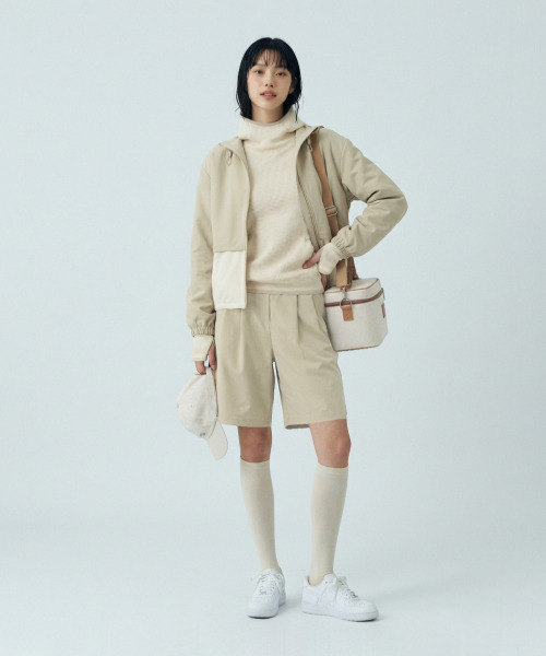 SLOUPLAY(スロープレイ)の「ピンタックバミューダショーツ(ベージュ)(その他パンツ・レディース・その他・FREE/LARGE)」の2枚目の写真