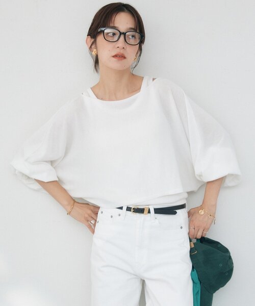 RIVE DROITE（リヴドロワ）の「【A・MONN】cropped KNIT（ニット/セーター・レディース・ブラック/オフホワイト/レッド・FREE）」の21枚目の写真