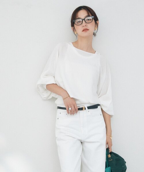 RIVE DROITE（リヴドロワ）の「【A・MONN】cropped KNIT（ニット/セーター・レディース・ブラック/オフホワイト/レッド・FREE）」の22枚目の写真
