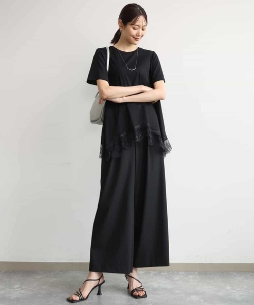 MK MICHEL KLEIN（エムケーミッシェルクラン）の「[洗える]イレヘムレースデザインカットソー（Tシャツ/カットソー・レディース・アイボリー/ブラック/ブラウン・38）」の12枚目の写真