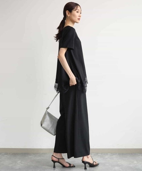 MK MICHEL KLEIN（エムケーミッシェルクラン）の「[洗える]イレヘムレースデザインカットソー（Tシャツ/カットソー・レディース・アイボリー/ブラック/ブラウン・38）」の13枚目の写真
