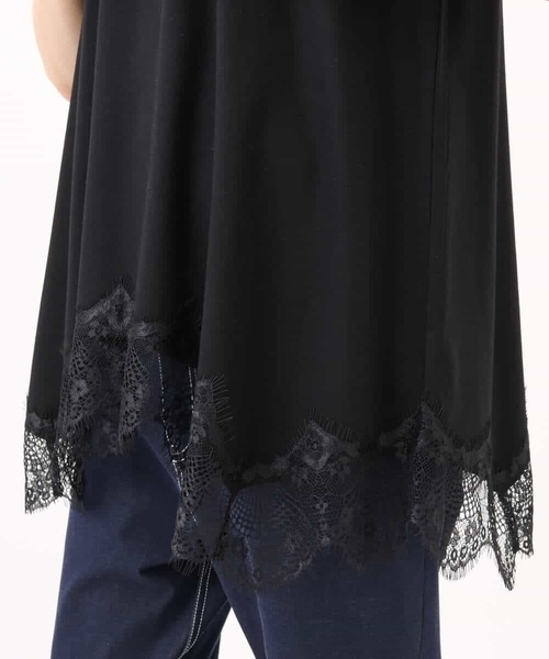 MK MICHEL KLEIN（エムケーミッシェルクラン）の「[洗える]イレヘムレースデザインカットソー（Tシャツ/カットソー・レディース・アイボリー/ブラック/ブラウン・38）」の20枚目の写真