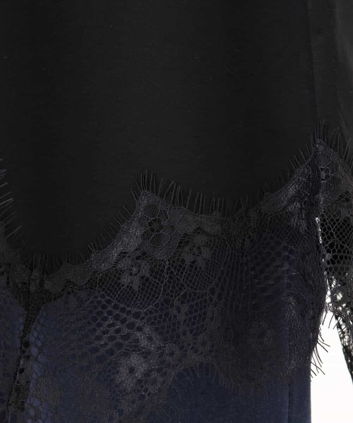 MK MICHEL KLEIN（エムケーミッシェルクラン）の「[洗える]イレヘムレースデザインカットソー（Tシャツ/カットソー・レディース・アイボリー/ブラック/ブラウン・38）」の21枚目の写真