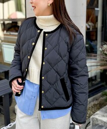 【TAION×LIMONTA】別注ベロアパイピングショートダウン