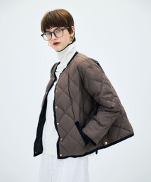 NOLLEY'S（ノーリーズ）の「【TAION×LIMONTA】別注ベロアパイピングショートダウン（ダウンジャケット/コート）」