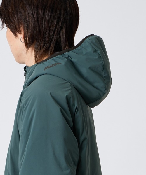 MIZUNO（ミズノ　）の「【WEB先行予約】[MIZUNO/ミズノ] 別注 インサレーションフードジャケット（ブルゾン・レディース・グリーン/ブラック・S/M/L/XL）」の7枚目の写真