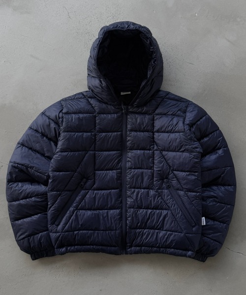 WISH FOR EVER(ウィッシュフォーエバー)の「MICROFIBER DRAW CODE PADDING HOODIE JACKET/マイクロファイバードローコードパディングフーディージャケット(ダウンジャケット/コート・メンズ・ネイビー/オリーブ/パープル/ブラック/グレー/ブルー・MEDIUM/LARGE/SMALL)」の5枚目の写真