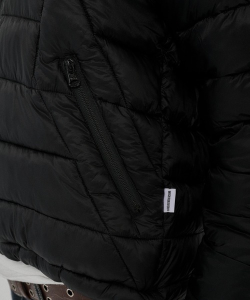 WISH FOR EVER(ウィッシュフォーエバー)の「MICROFIBER DRAW CODE PADDING HOODIE JACKET/マイクロファイバードローコードパディングフーディージャケット(ダウンジャケット/コート・メンズ・ネイビー/オリーブ/パープル/ブラック/グレー/ブルー・MEDIUM/LARGE/SMALL)」の21枚目の写真