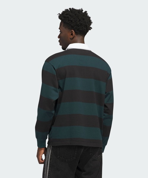 adidas(アディダス)の「アディダス オリジナルス デプト ストライプポロシャツ / アディダスオリジナルス adidas Originals(ポロシャツ・メンズ・ブラック・SMALL/MEDIUM/LARGE/X-LARGE/XX-LARGE/X-SMALL/3XL)」の2枚目の写真