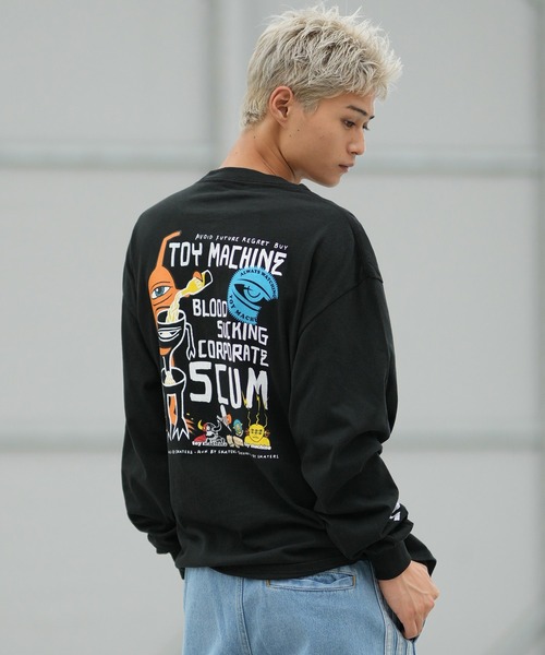 TOY MACHINE(トイ マシーン)の「TOY MACHINE/トイマシーン バックプリント ロンT MTMFGLT3(Tシャツ/カットソー・メンズ・オレンジ/ホワイト/ブラック・M/L/XL)」の2枚目の写真