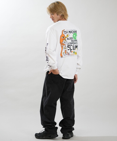 TOY MACHINE(トイ マシーン)の「TOY MACHINE/トイマシーン バックプリント ロンT MTMFGLT3(Tシャツ/カットソー・メンズ・オレンジ/ホワイト/ブラック・M/L/XL)」の7枚目の写真