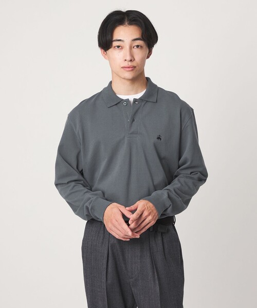 BROOKS BROTHERS(ブルックスブラザーズ)の「【別注】<Brooks Brothers>GLR カノコ ポロシャツ(ポロシャツ・メンズ・ダークブラウン/ダークグレー/ブラック・M/S/L)」の3枚目の写真