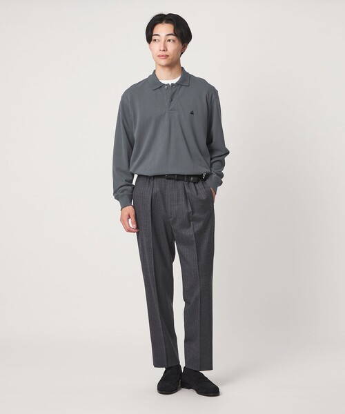 BROOKS BROTHERS(ブルックスブラザーズ)の「【別注】<Brooks Brothers>GLR カノコ ポロシャツ(ポロシャツ・メンズ・ダークブラウン/ダークグレー/ブラック・M/S/L)」の6枚目の写真