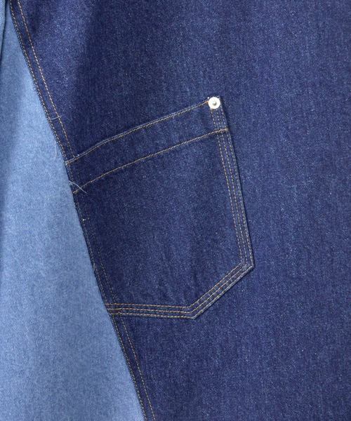 AULA AILA(アウラアイラ)の「【セットアップ着用可能】デニムコンビネーションレースパンツ(デニムパンツ・レディース・ライトブルー/ブラック/インディゴブルー・1/0)」の17枚目の写真