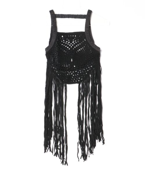 L.H.P(エルエイチピー)の「MACRAME KNIT TOPS(ニット/セーター・レディース・ブラック・1)」の1枚目の写真