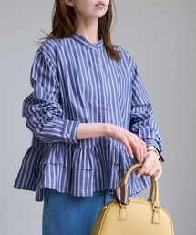 ROPE' PICNIC（ロペピクニック）の「フリルペプラムシャツブラウス UVケア・イージーケア・リンクコーデ（シャツ/ブラウス）」