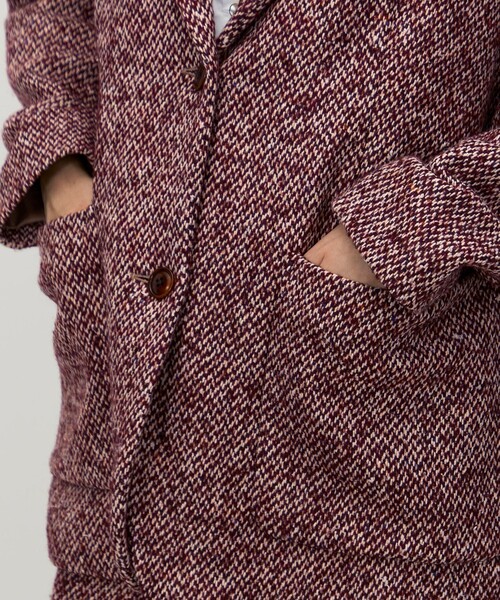 BACCA(バッカ)の「【WEB先行予約】ネップツイード ジャケットコート(テーラードジャケット・レディース・ネイビー/レッド系その他・34/36)」の10枚目の写真