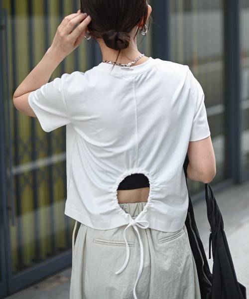 Marient(マリエント)の「バックオープンラウンドTEE(Tシャツ/カットソー・レディース・ホワイト・FREE)」の11枚目の写真