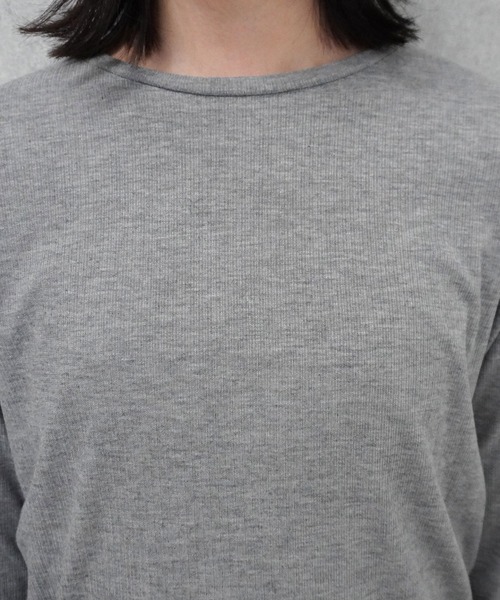 SELECT LEVERY(セレクトリベリー)の「異素材袖レースリブプルオーバー(Tシャツ/カットソー・レディース・ブラック/オフホワイト/グレー・FREE)」の8枚目の写真