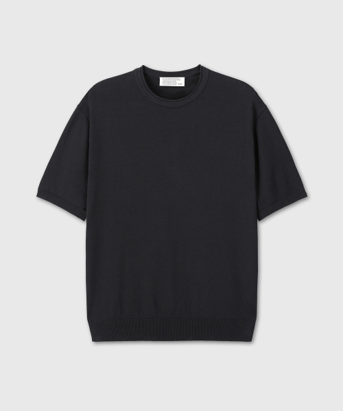 DIVEIN（ダイブイン）の「LOUNGE COTTON KNIT T-SHIRTS (BLACK)（Tシャツ/カットソー・メンズ・その他・1/2）」の2枚目の写真