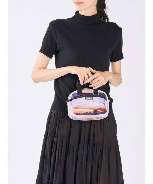 agnes b.(アニエスベー)の「フォトプリント ナイロン 2way ミニ ショルダー "My bag" RAT01R-02(ショルダーバッグ・レディース・パープル系その他・FREE)」の2枚目の写真