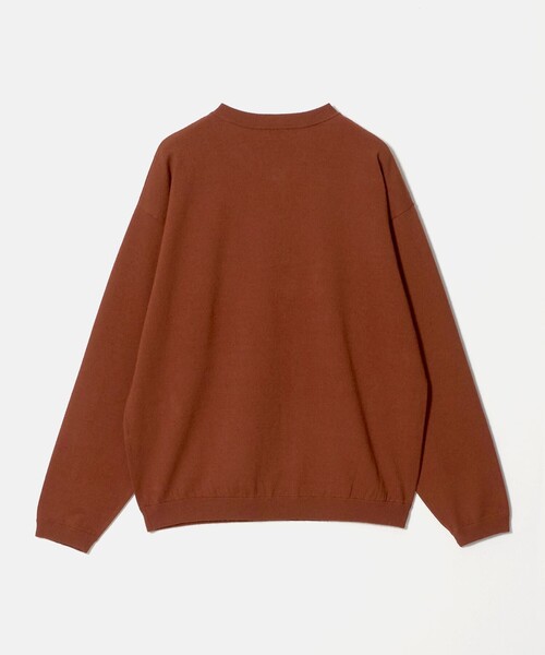 BEAUTY&YOUTH UNITED ARROWS(ビューティーアンドユースユナイテッドアローズ)の「KNITEE フェザー コットン ヘンリーネック ニット Tシャツ ウォッシャブル(ニット/セーター・メンズ・ダークオレンジ/ダークブラウン・XL/L/M/S)」の11枚目の写真