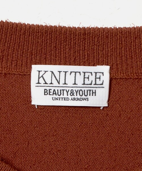BEAUTY&YOUTH UNITED ARROWS(ビューティーアンドユースユナイテッドアローズ)の「KNITEE フェザー コットン ヘンリーネック ニット Tシャツ ウォッシャブル(ニット/セーター・メンズ・ダークオレンジ/ダークブラウン・XL/L/M/S)」の15枚目の写真