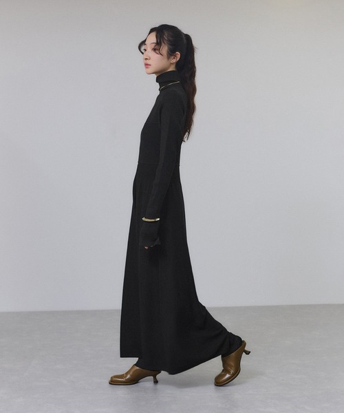 ADAM ET ROPE'（アダムエロペ）の「【WEB限定】・【定番】MIXパターンニットワンピース（ワンピース・レディース・ダークブラウン/ブラック/チャコールグレー/ブルー/キャメル・FREE）」の11枚目の写真