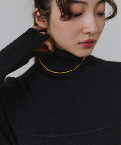 ADAM ET ROPE'（アダムエロペ）の「【WEB限定】・【定番】MIXパターンニットワンピース（ワンピース・レディース・ダークブラウン/ブラック/チャコールグレー/ブルー/キャメル・FREE）」の21枚目の写真
