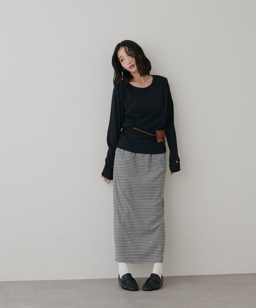 DISCOAT(ディスコート)の「プレート付きロングスリーブ(Tシャツ/カットソー・レディース・レッド/アイボリー/ブラウン/ブラック・FREE)」の18枚目の写真