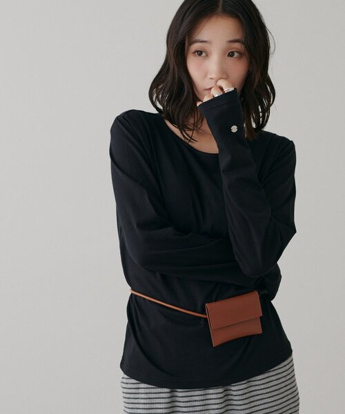 DISCOAT(ディスコート)の「プレート付きロングスリーブ(Tシャツ/カットソー・レディース・レッド/アイボリー/ブラウン/ブラック・FREE)」の19枚目の写真