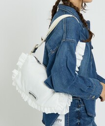 【OUTDOOR PRODUCTS / アウトドアプロダクツ】ナイロンフリルショルダー/OUTDOOR Nylon Frill Shoulder/バッグ/フリル