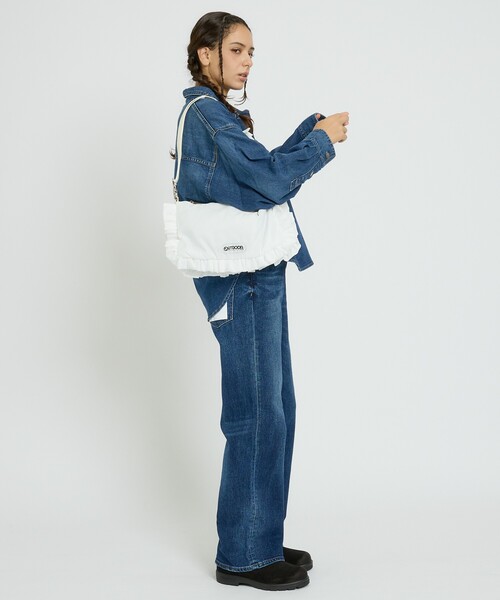 Rouge vif la cle(ルージュヴィフラクレ)の「【OUTDOOR PRODUCTS / アウトドアプロダクツ】ナイロンフリルショルダー/OUTDOOR Nylon Frill Shoulder/バッグ/フリル(トートバッグ・レディース・ブラック/ホワイト・フリー)」の20枚目の写真