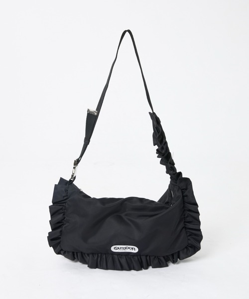 Rouge vif la cle(ルージュヴィフラクレ)の「【OUTDOOR PRODUCTS / アウトドアプロダクツ】ナイロンフリルショルダー/OUTDOOR Nylon Frill Shoulder/バッグ/フリル(トートバッグ・レディース・ブラック/ホワイト・フリー)」の9枚目の写真