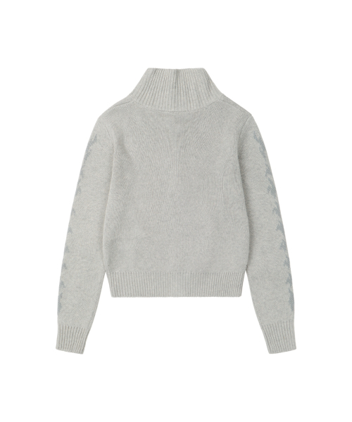 AAKAM（アーカム）の「Gothic Jacquard Knit Zip-Up (Gray)（ニット/セーター・レディース・その他・2/1）」の3枚目の写真