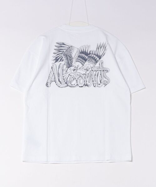 ALLSAINTS(オールセインツ)の「BATTLES RELAXED-FIT GRAPHIC T-SHIRT | BATTLES リラックスフィット グラフィック Tシャツ(Tシャツ/カットソー・メンズ・ホワイト・S/M/L/XL/XS)」の7枚目の写真