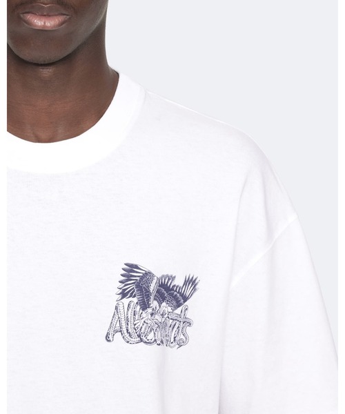 ALLSAINTS(オールセインツ)の「BATTLES RELAXED-FIT GRAPHIC T-SHIRT | BATTLES リラックスフィット グラフィック Tシャツ(Tシャツ/カットソー・メンズ・ホワイト・S/M/L/XL/XS)」の6枚目の写真