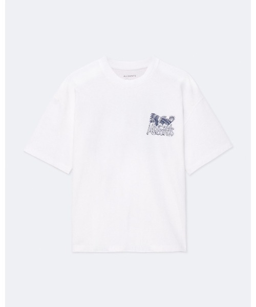 ALLSAINTS(オールセインツ)の「BATTLES RELAXED-FIT GRAPHIC T-SHIRT | BATTLES リラックスフィット グラフィック Tシャツ(Tシャツ/カットソー・メンズ・ホワイト・S/M/L/XL/XS)」の8枚目の写真