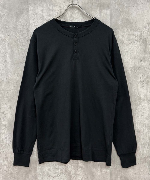 ZI-ON(ジーオン)の「846-103 ヘンリーネック ちょいBIGロンT(Tシャツ/カットソー・メンズ・ブラック/チャコールグレー/オートミール/ネイビー/杢グレー/オフホワイト・M/XL/L)」の17枚目の写真