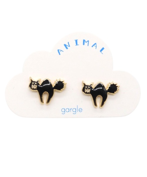 gargle(ガーグル)の「gargle ガーグル:アニマルシリーズ シャーネコ 猫 キャット ピアス(ピアス(両耳用)・レディース・ホワイト/ブラック・FREE)」の5枚目の写真