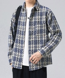 AsaAura（アサオーラ）の「チェックシャツジャケットメンズ長袖羽織り（シャツ/ブラウス）」