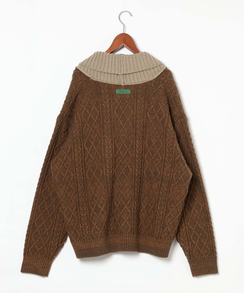 niko and...(ニコアンド)の「【ANDSEWN (アンドソーン)】バイカラーショールカーディガン(カーディガン/ボレロ・メンズ・チャコール/カーキ・LARGE/MEDIUM)」の17枚目の写真