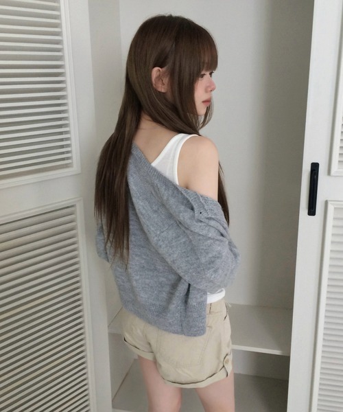 LOENNE(ロエヌ)の「Openwork Knit Cardigan / 透かし編みニットカーディガン(ニット/セーター・レディース・グリーン/グレー/アイボリー・FREE)」の15枚目の写真