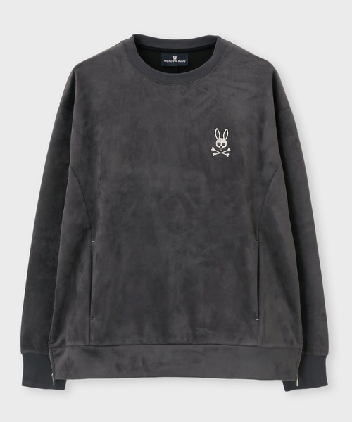 Psycho Bunny（サイコバニー）の「[WEB限定]フェイクスエード サイドZIPプルオーバー（Tシャツ/カットソー・メンズ・チャコールグレー/ベージュ・X-LARGE/SMALL/LARGE/MEDIUM）」の6枚目の写真
