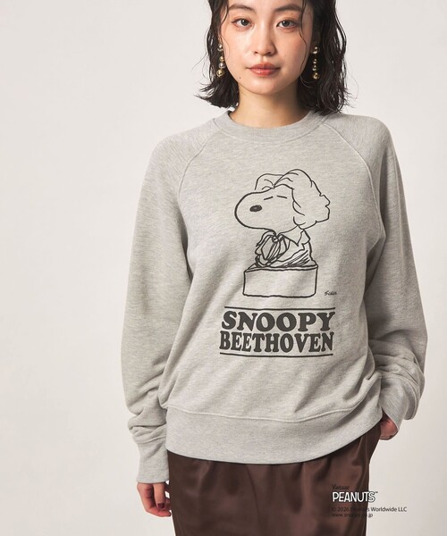 CITEN(シテン)の「<PEANUTS × CITEN>ヴィンテージライクスウェット(Tシャツ/カットソー・レディース・ターコイズブルー系/ライトグレー・FREE)」の3枚目の写真