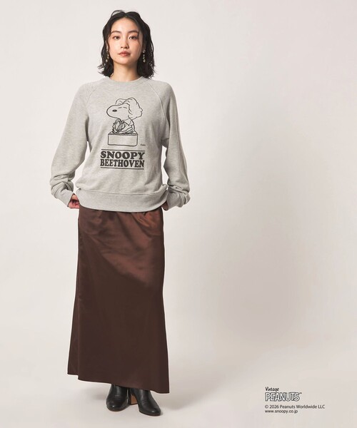 CITEN(シテン)の「<PEANUTS × CITEN>ヴィンテージライクスウェット(Tシャツ/カットソー・レディース・ターコイズブルー系/ライトグレー・FREE)」の4枚目の写真